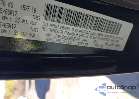 2016 Jeep Patriot Sport from USA, damaged, VIN 1C4NJRBB4GD627440